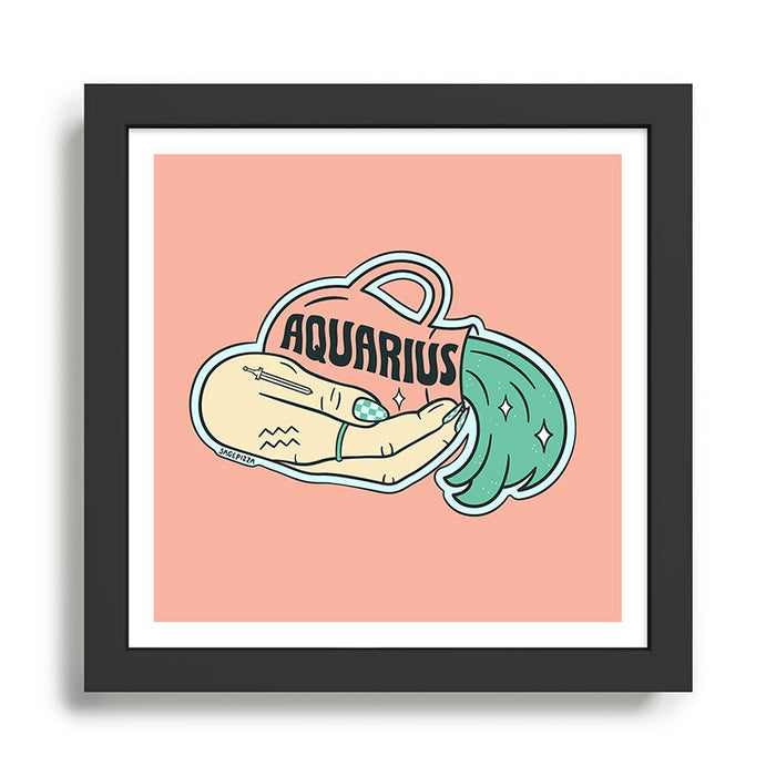 AQUARIUS (LIGHT) Framed Art Print Gallery Image 1