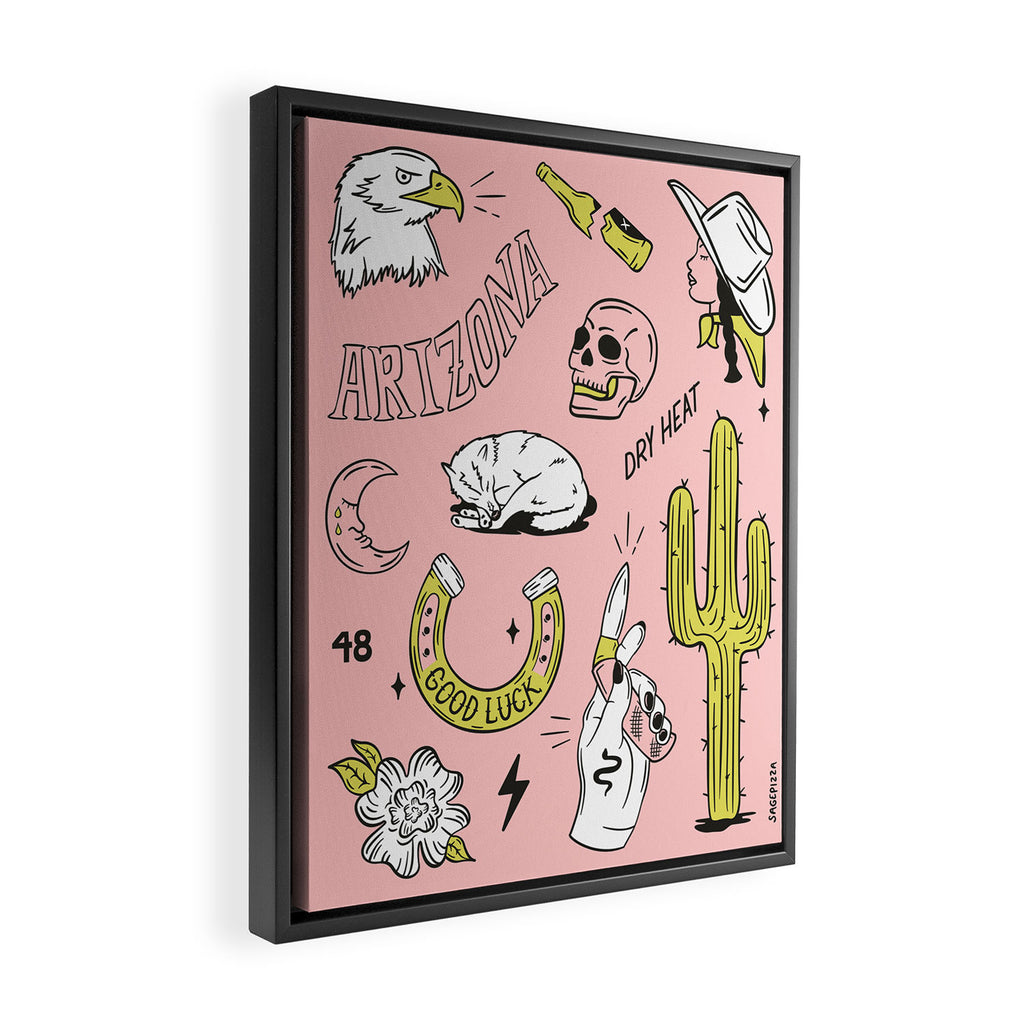 ARIZONA FLASH SHEET Framed Canvas Print Gallery Image 2