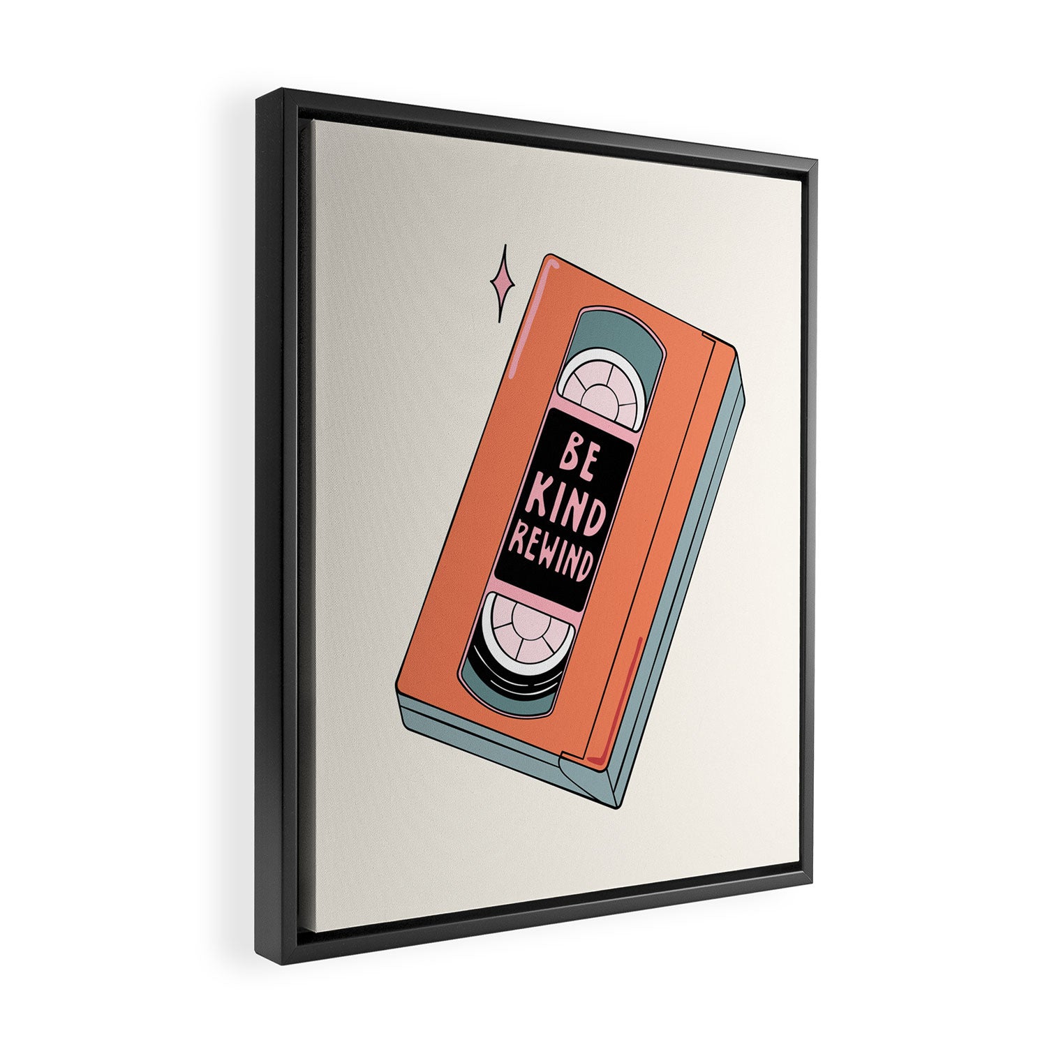 BE KIND, REWIND Framed Canvas Print Gallery Image 2