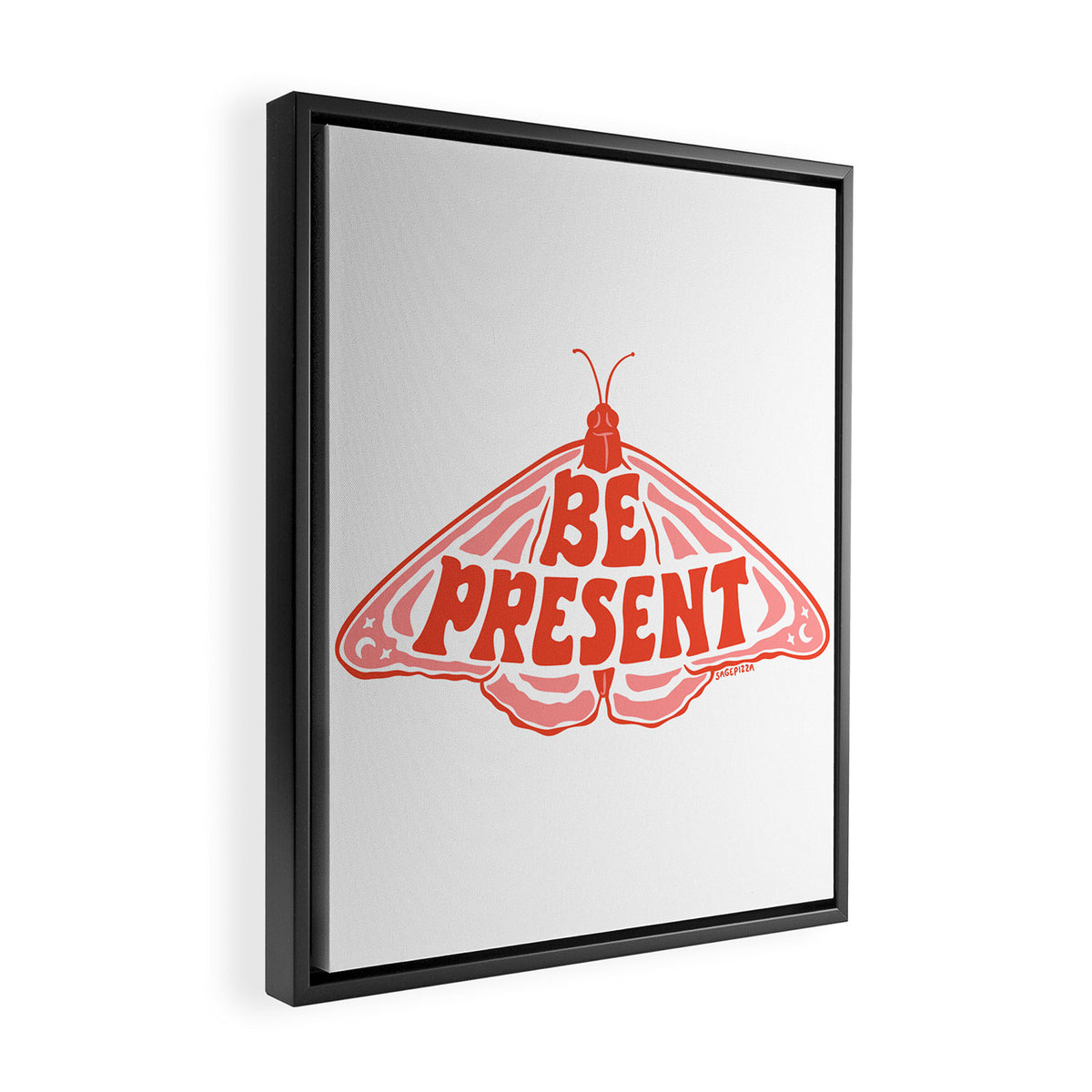 BE PRESENT Framed Canvas Print Gallery Image 2