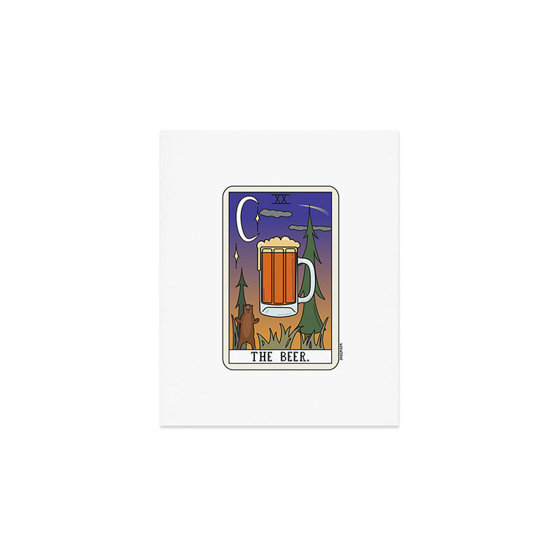 Beer Reading Art Print Gallery Image 1