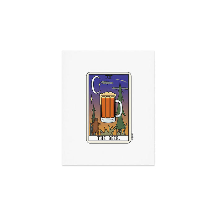 Beer Reading Art Print Gallery Image 1