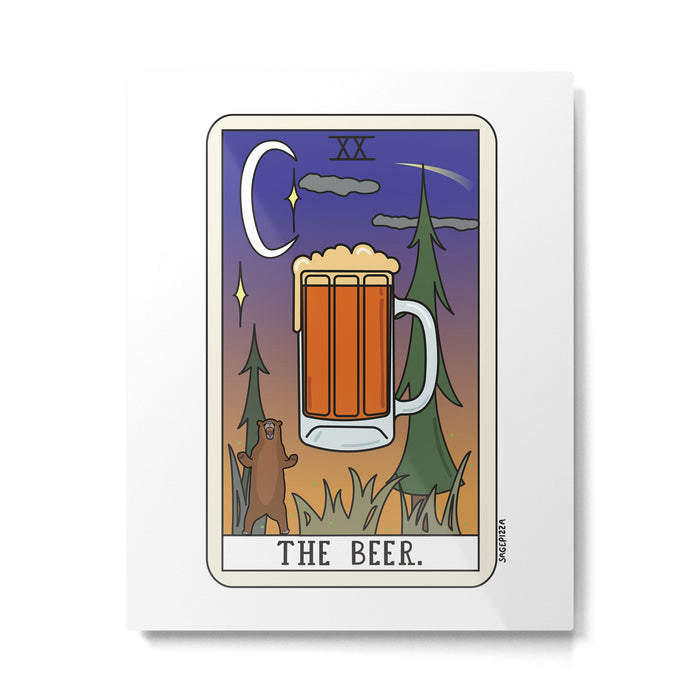 Beer Reading Metal Print Gallery Image 1
