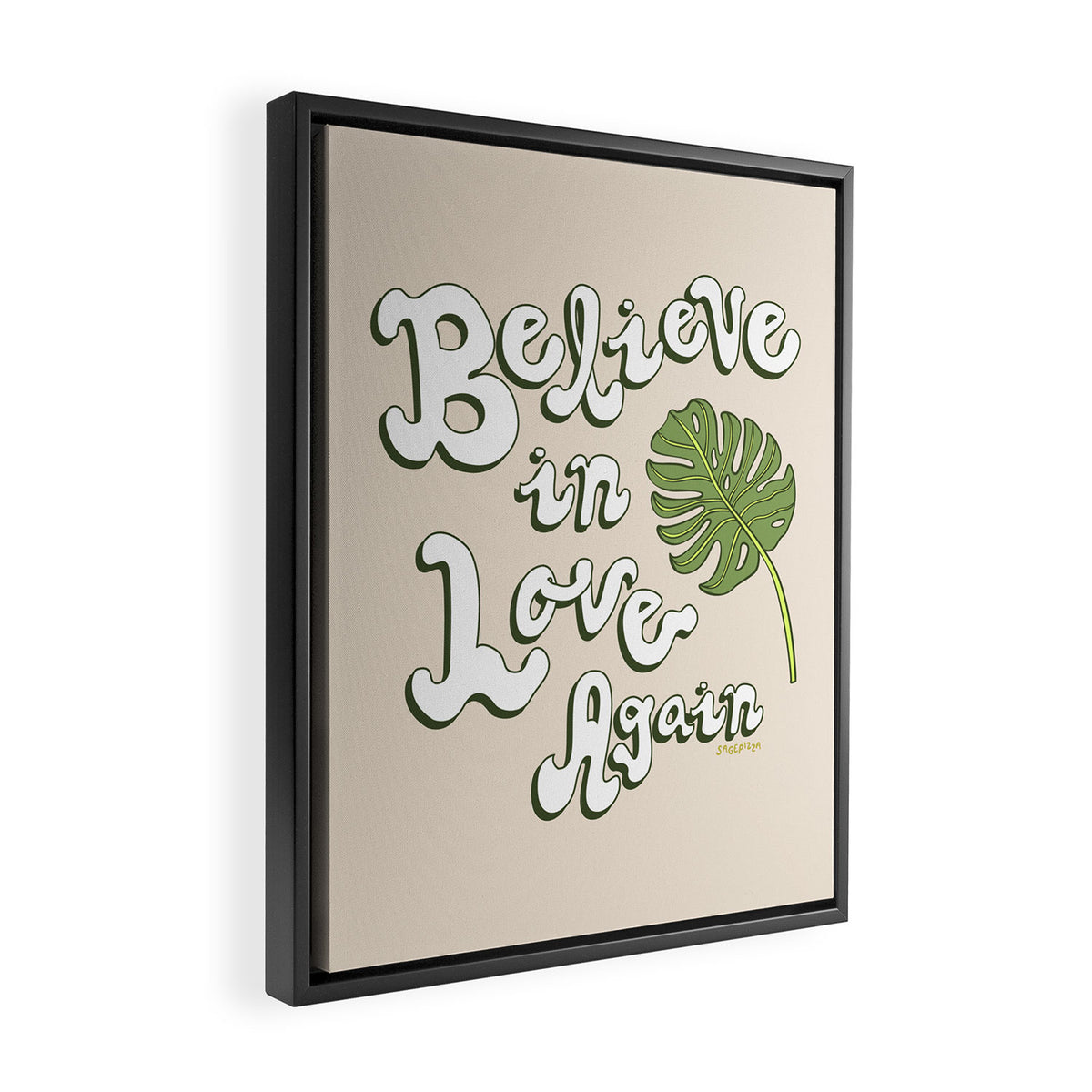 BELIEVE IN LOVE AGAIN Framed Canvas Print Gallery Image 2