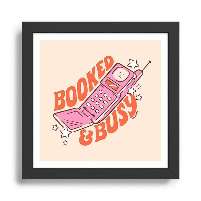 BOOKED AND BUSY (IN CREAM) Framed Art Print Gallery Image 1