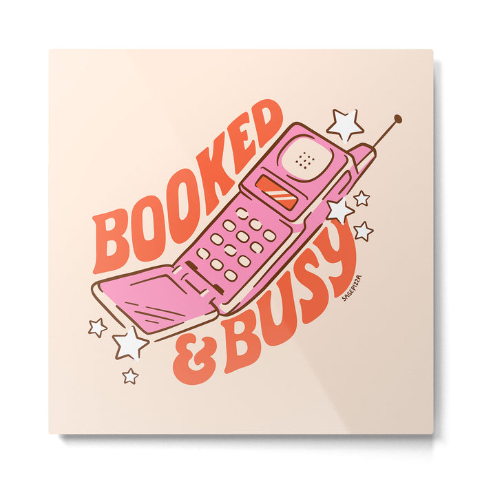 BOOKED AND BUSY (IN CREAM) Metal Print Gallery Image 1