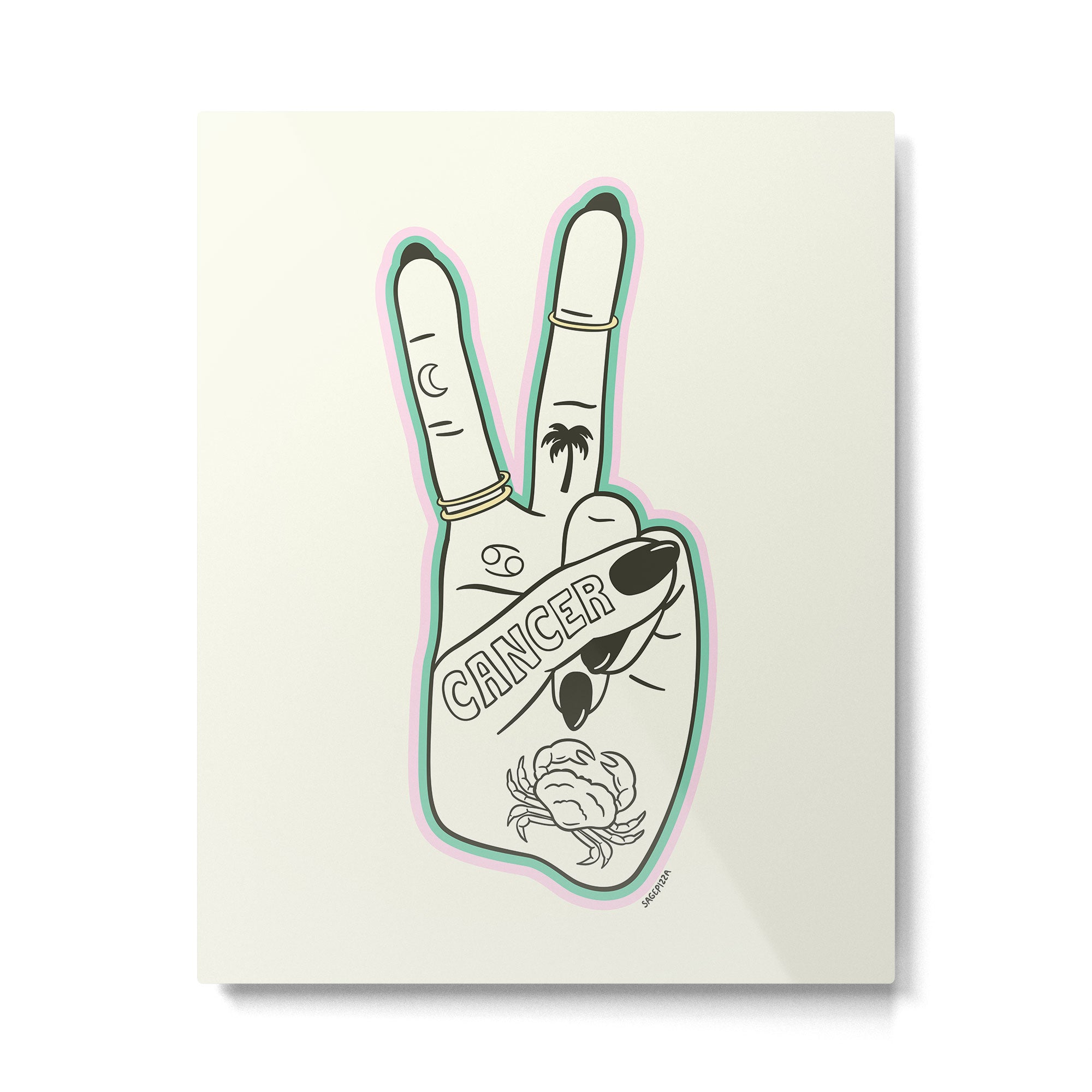 CANCER (Peace Sign Collection) Metal Print Gallery Image 4