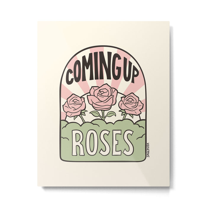 Coming Up Roses Metal Print Gallery Image 1