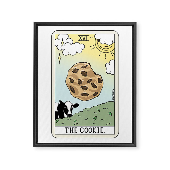 COOKIE READING Framed Canvas Print Gallery Image 1