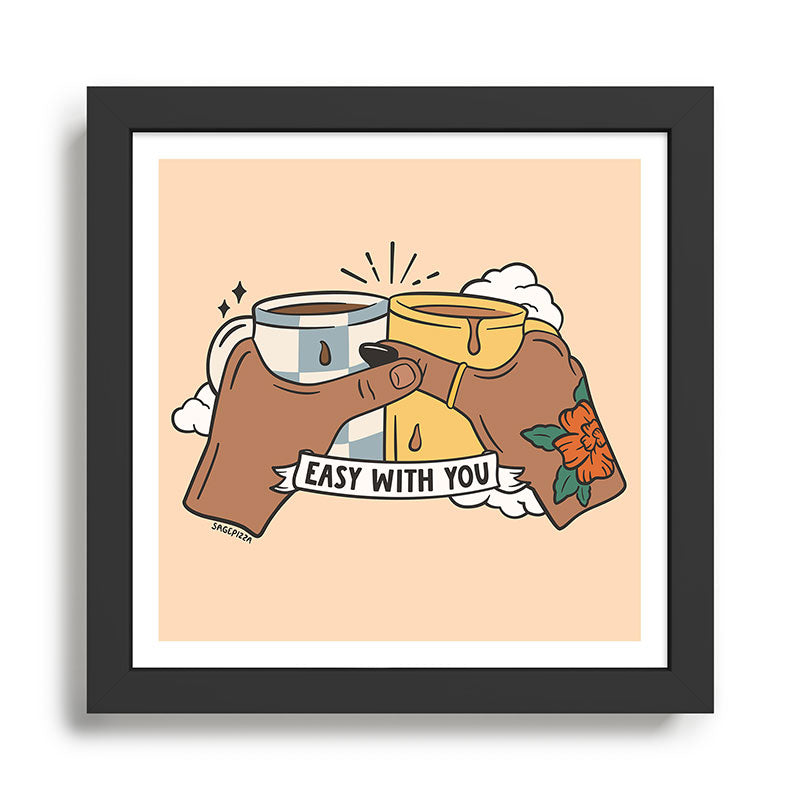 EASY WITH YOU (DARK) Framed Art Print Gallery Image 1