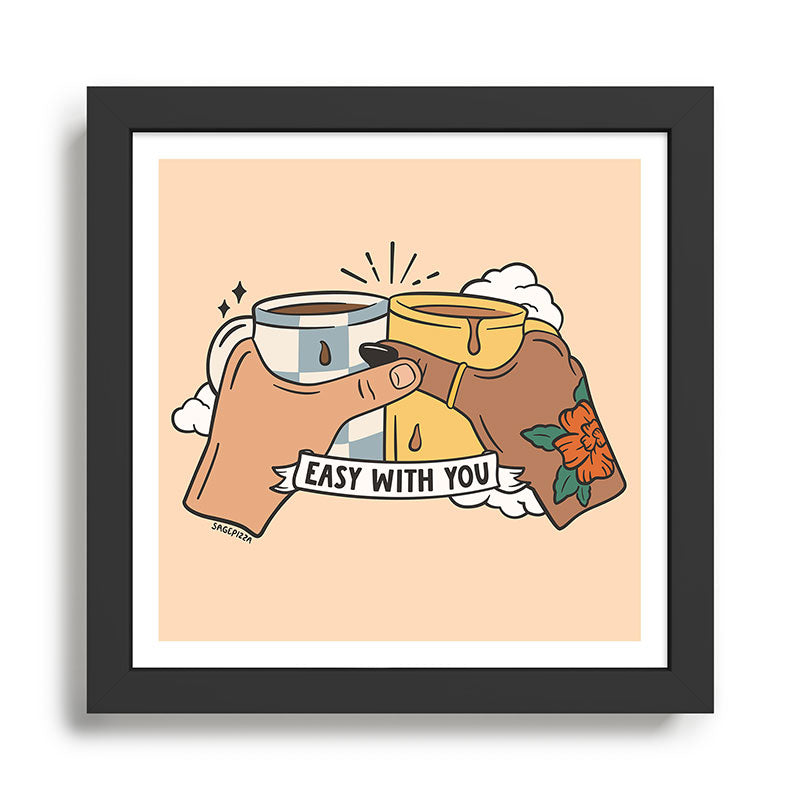 EASY WITH YOU (LIGHT AND DARK) Framed Art Print Gallery Image 1