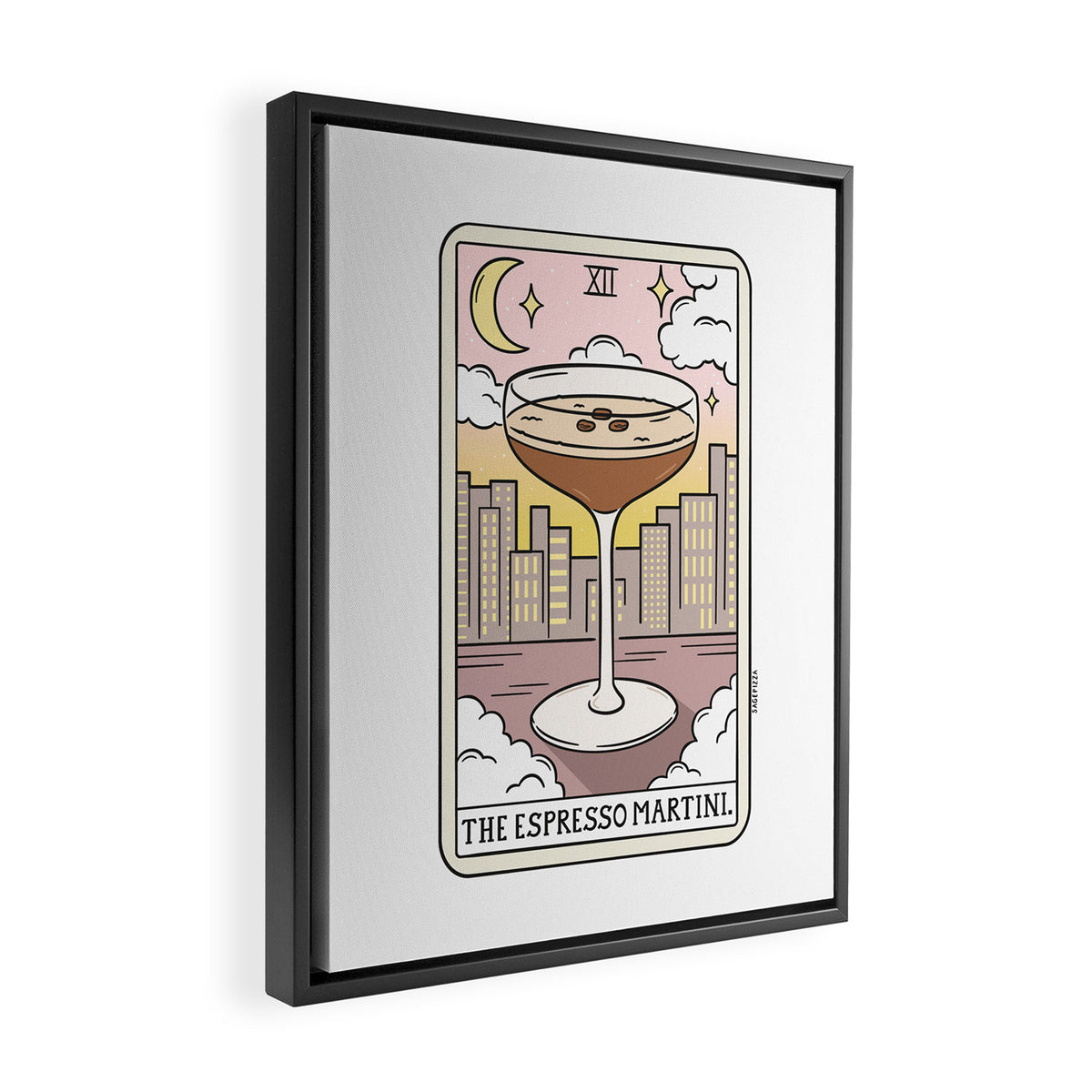 ESPRESSO MARTINI READING Framed Canvas Print Gallery Image 2