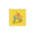 FOX ON BIKE Art Print Gallery Image 1