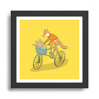 FOX ON BIKE Framed Art Print Gallery Image 1