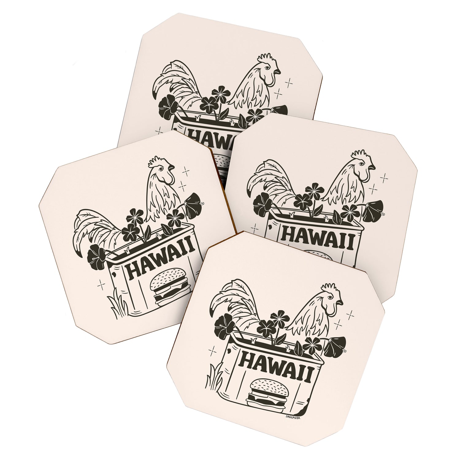 HAWAII (In Cream) Coaster Gallery Image 1