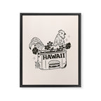 HAWAII (In Cream) Framed Canvas Print Gallery Image 8