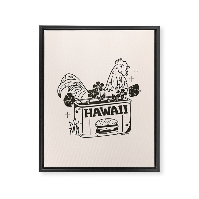 HAWAII (In Cream) Framed Canvas Print Gallery Image 8