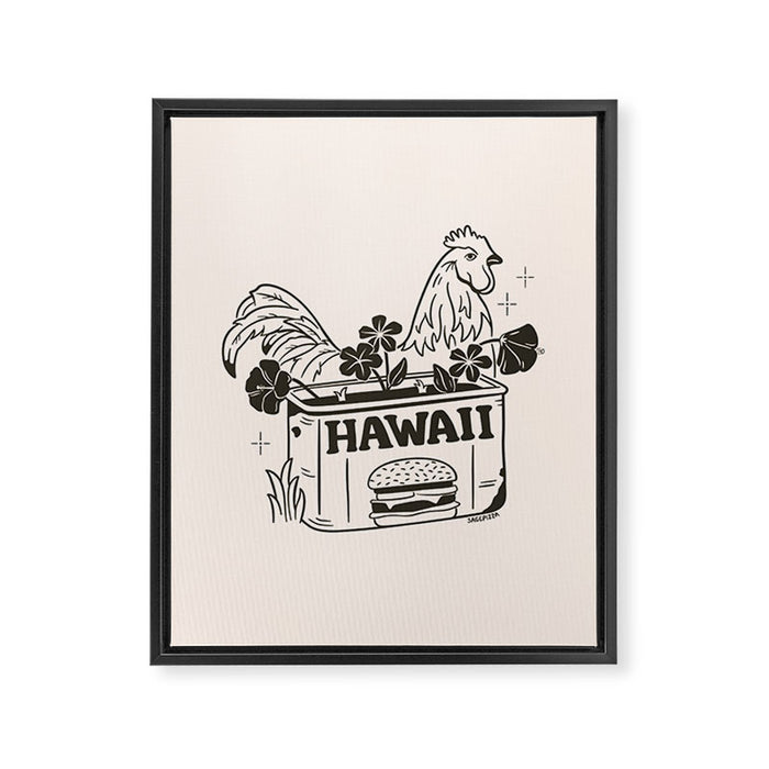 HAWAII (In Cream) Framed Canvas Print Gallery Image 1