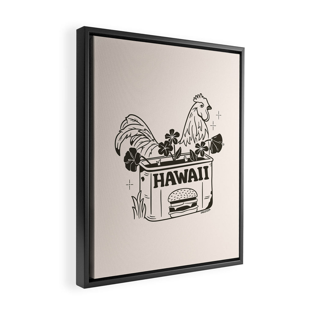 HAWAII (In Cream) Framed Canvas Print Gallery Image 2