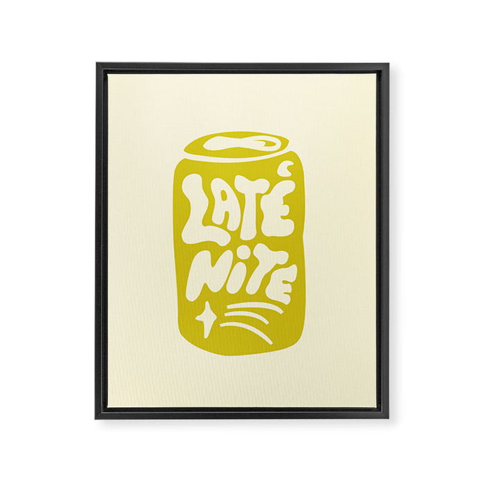 LATE NITE Framed Canvas Print Gallery Image 1
