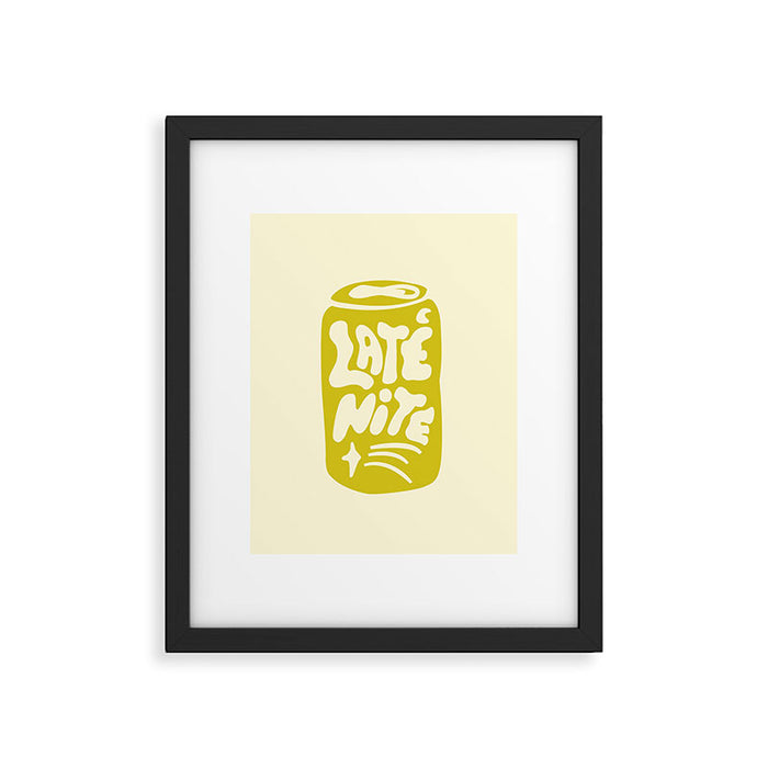 LATE NITE Framed Art Print Gallery Image 1