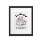 LEAN ON YOUR FRIENDS (BLUE/PINK) Framed Art Print Gallery Image 5