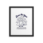 LEAN ON YOUR FRIENDS (NAVY/WHITE) Framed Art Print Gallery Image 5