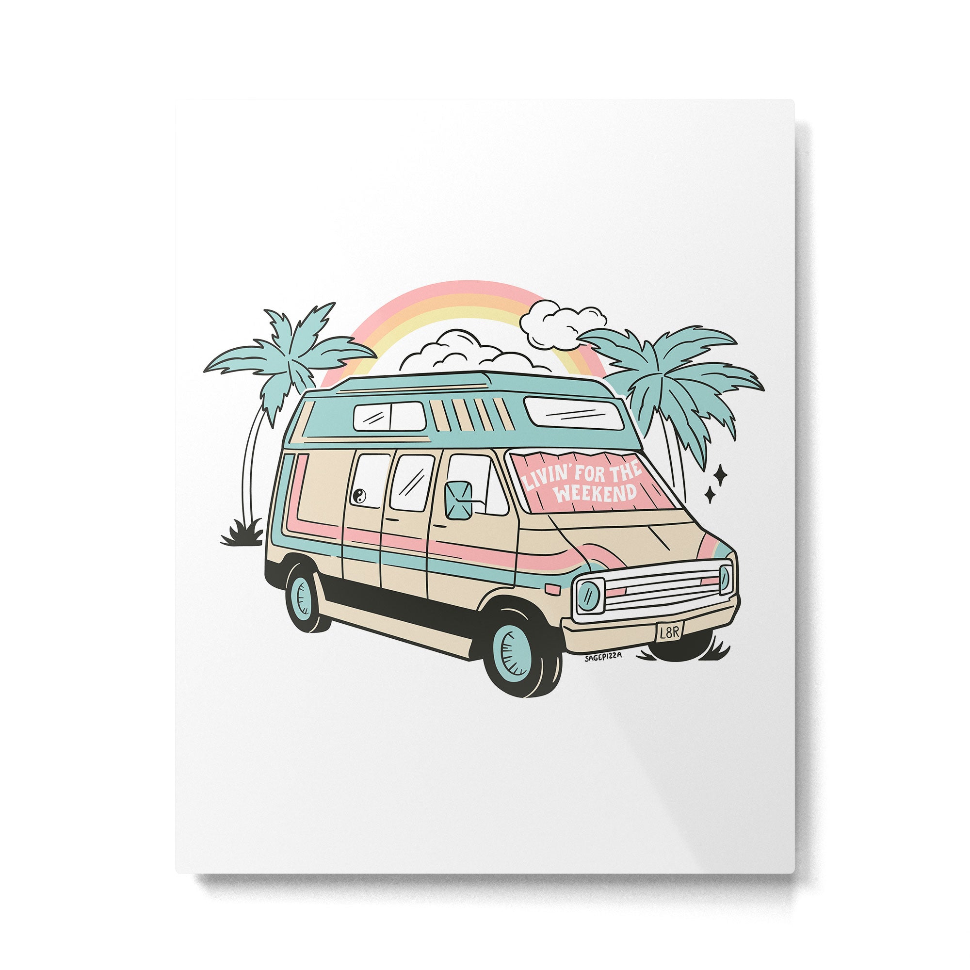 LIVIN' FOR THE WEEKEND Metal Print Gallery Image 6