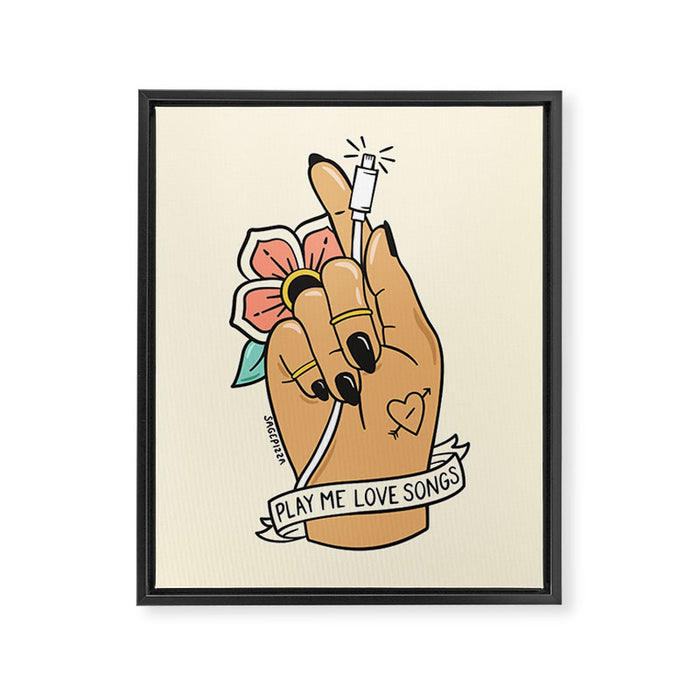 LOVE SONGS (LIGHT) Framed Canvas Print Gallery Image 1