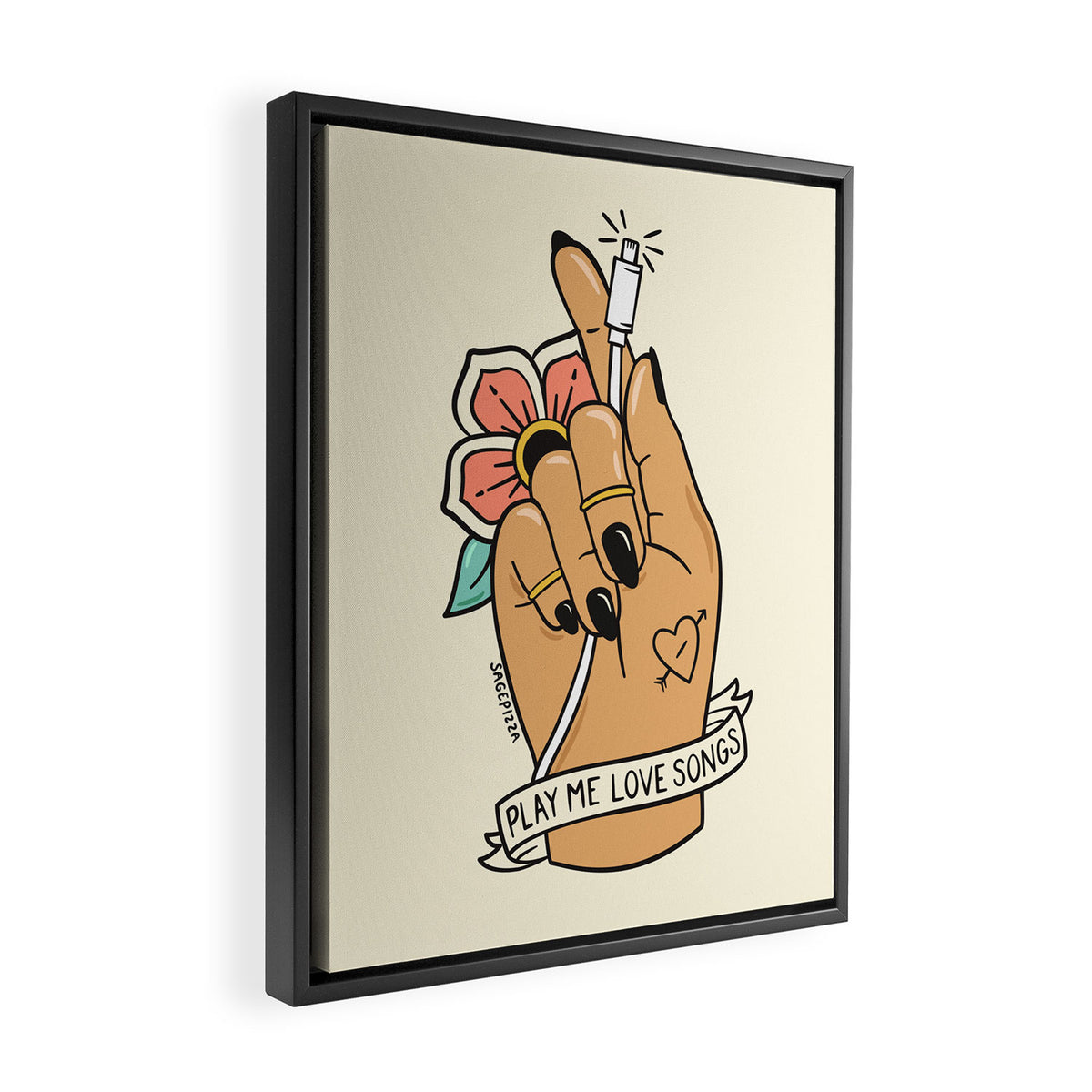 LOVE SONGS (LIGHT) Framed Canvas Print Gallery Image 2