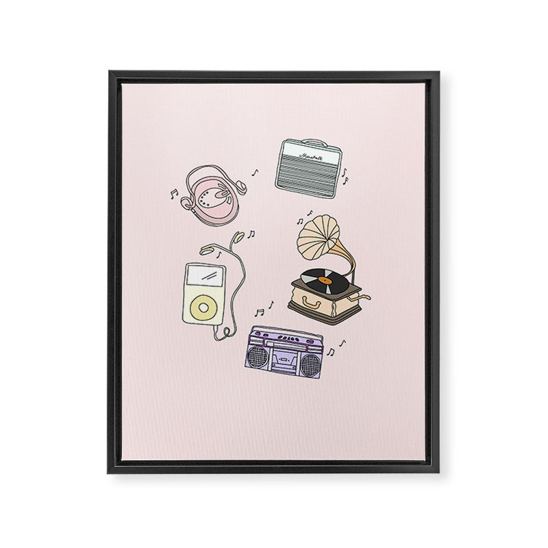 MUSIC PLAYERS Framed Canvas Print Gallery Image 6