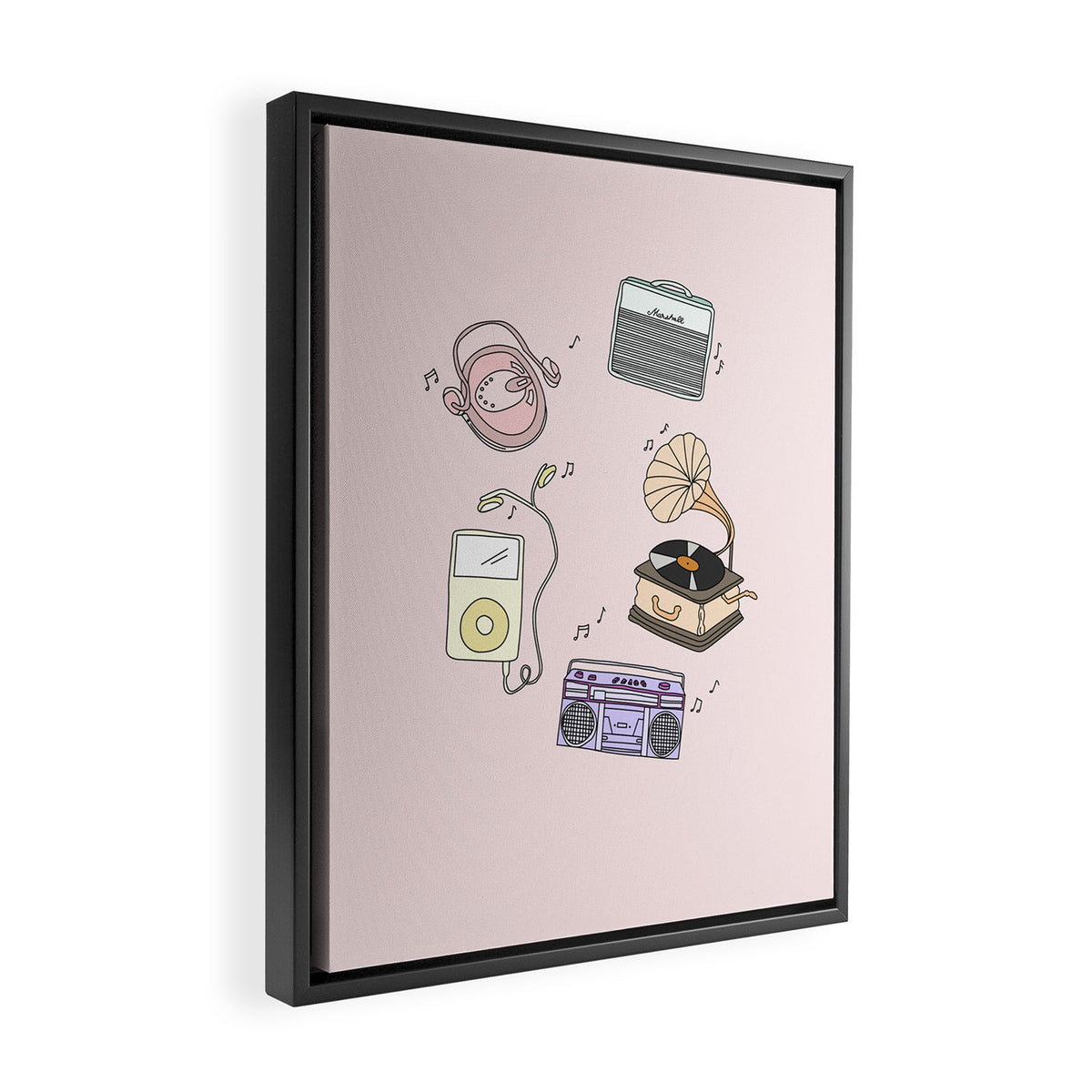 MUSIC PLAYERS Framed Canvas Print Gallery Image 2