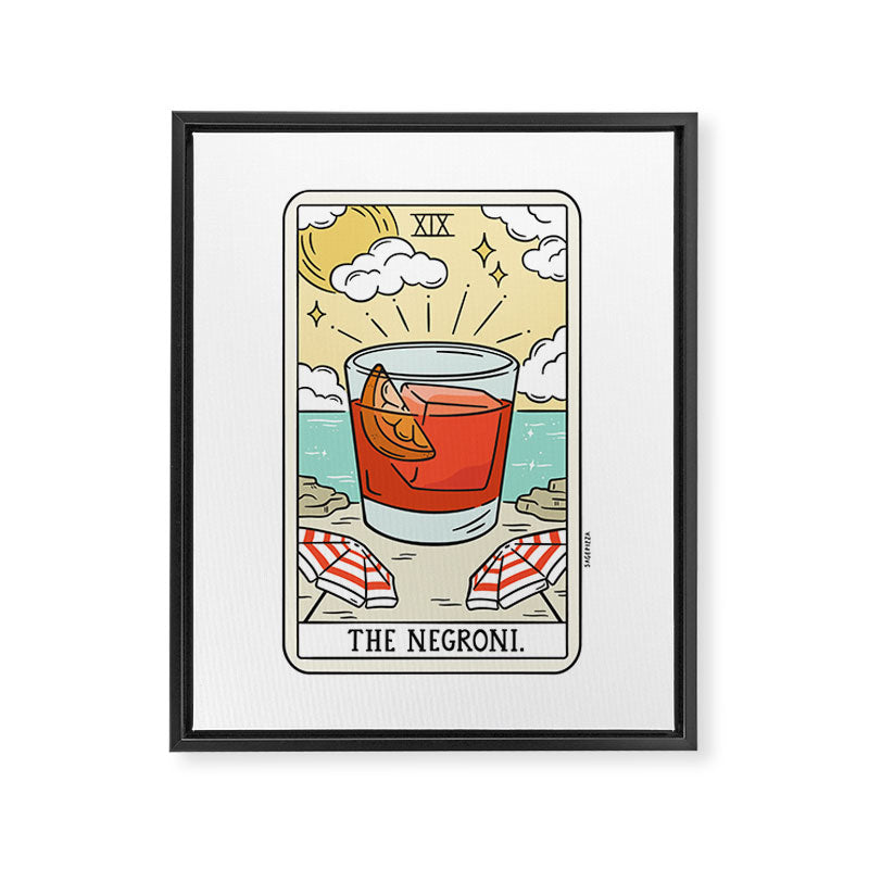 NEGRONI READING Framed Canvas Print Gallery Image 8