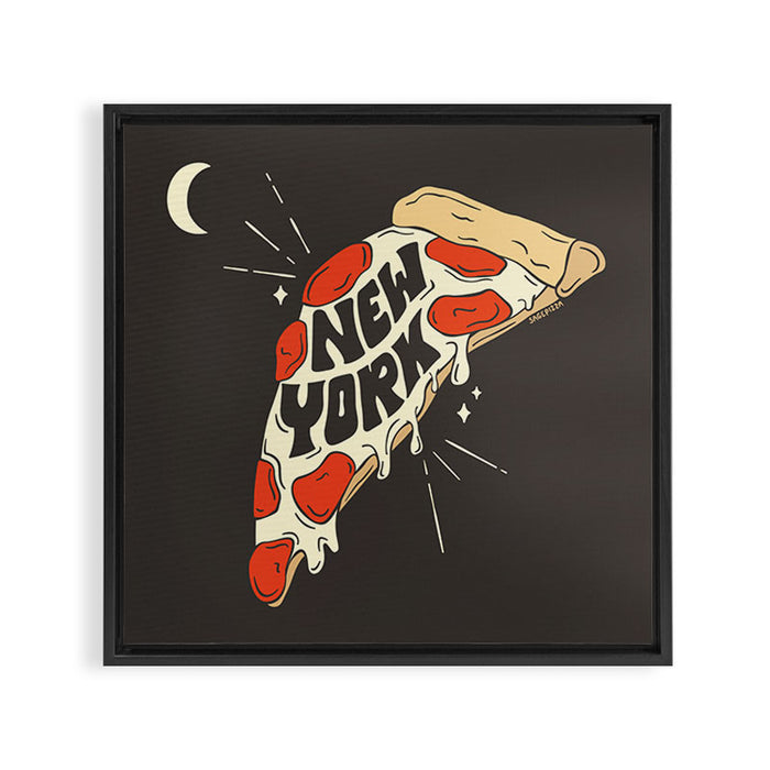 New York Slice Framed Canvas Print Gallery Image 1