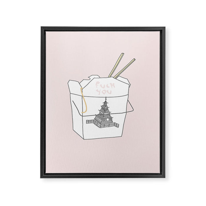 NICE TAKEOUT Framed Canvas Print Gallery Image 1