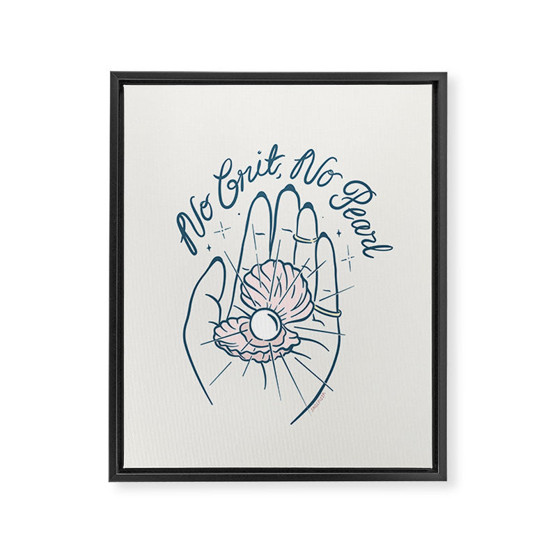 No Grit, No Pearl Framed Canvas Print Gallery Image 6
