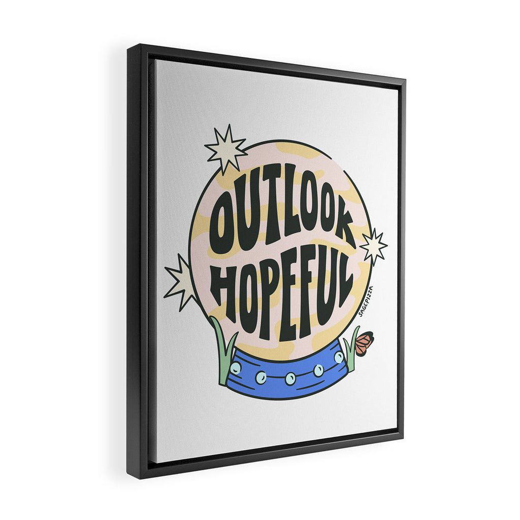 OUTLOOK HOPEFUL Framed Canvas Print Gallery Image 2