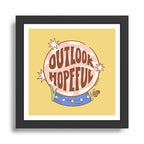 OUTLOOK HOPEFUL (IN YELLOW) Framed Art Print Gallery Image 1