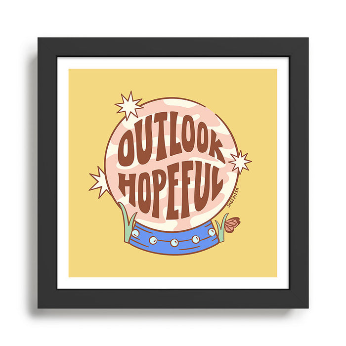 OUTLOOK HOPEFUL (IN YELLOW) Framed Art Print Gallery Image 1