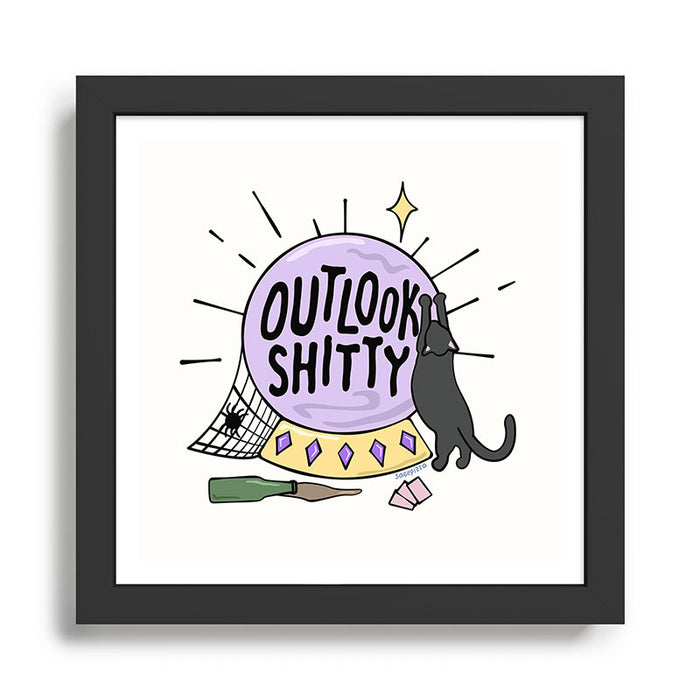 OUTLOOK SHITTY Framed Art Print Gallery Image 1