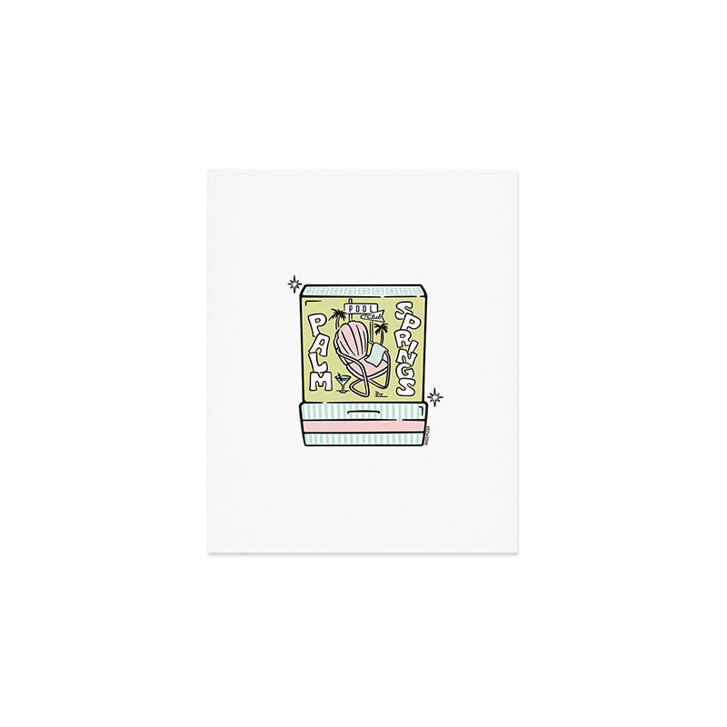 Palm Springs Matchbook Art Print Gallery Image 1