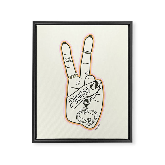 PISCES Framed Canvas Print Gallery Image 1