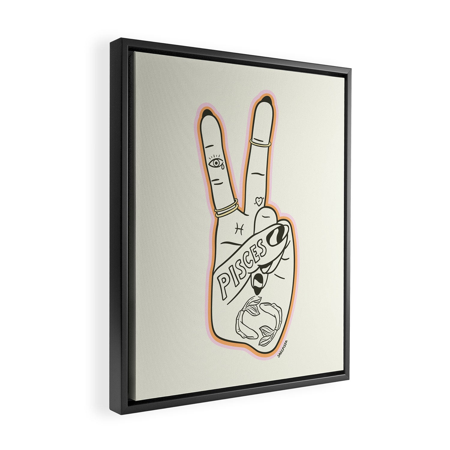 PISCES Framed Canvas Print Gallery Image 2