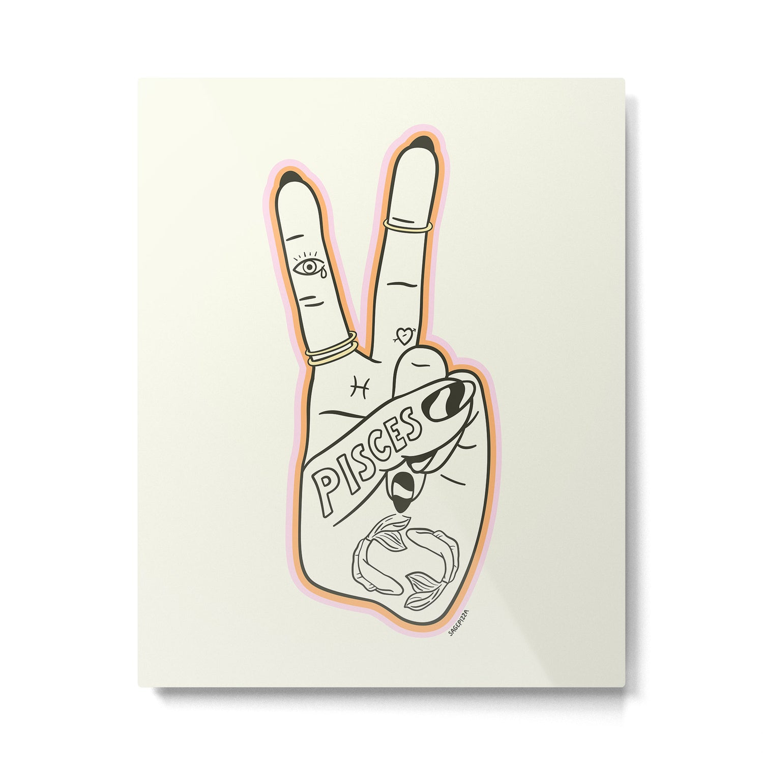 PISCES (Peace Sign Collection) Metal Print Gallery Image 4