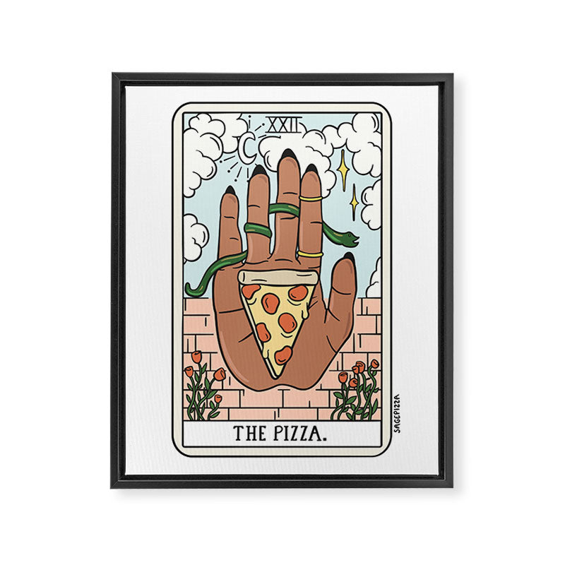 PIZZA READING (DARK) Framed Canvas Print Gallery Image 6