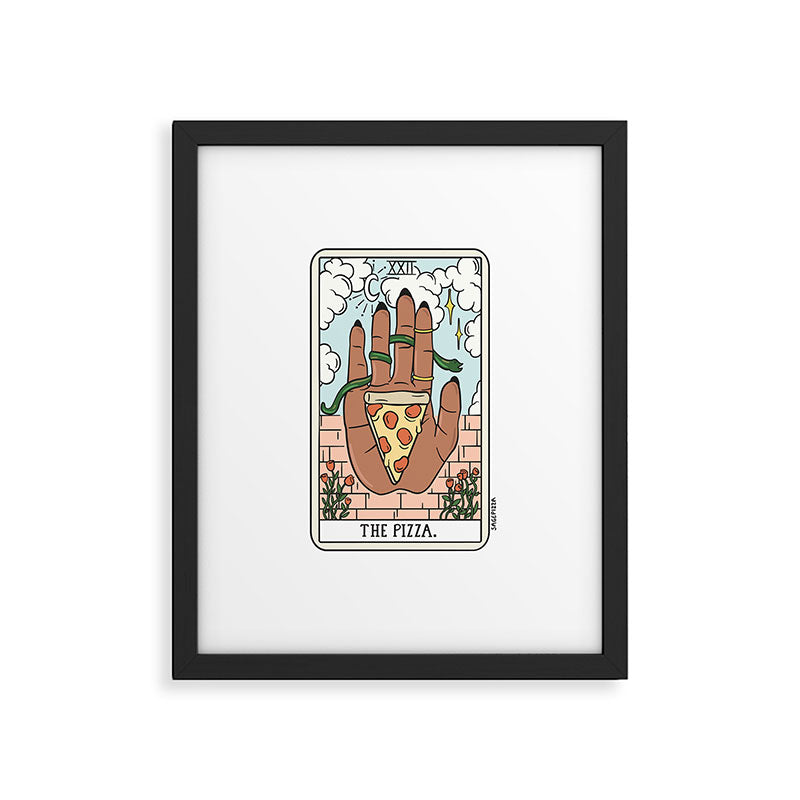 PIZZA READING (DARK) Framed Art Print Gallery Image 5