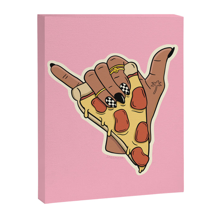 PIZZA SHAKA (DARK) Canvas Print Gallery Image 1