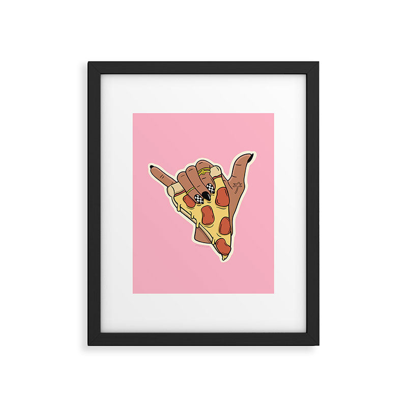 PIZZA SHAKA (DARK) Framed Art Print Gallery Image 6