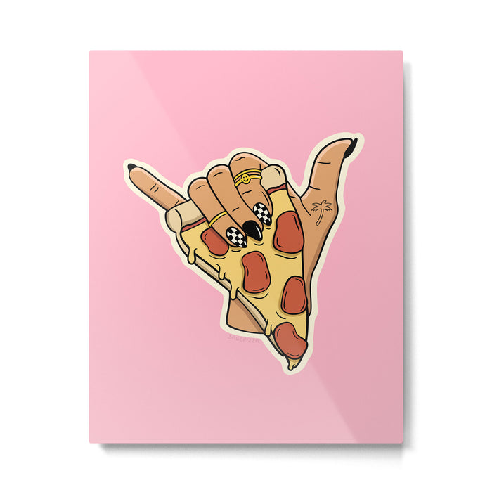 PIZZA SHAKA (LIGHT) Metal Print Gallery Image 1