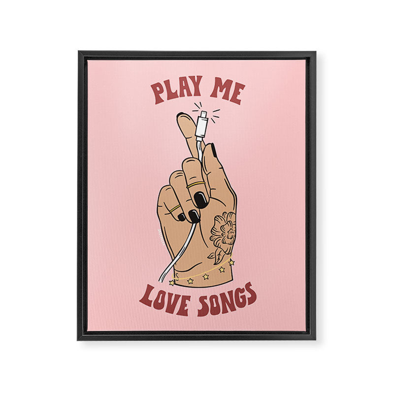 PLAY ME LOVE SONGS Framed Canvas Print Gallery Image 6